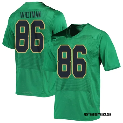 Men's Under Armour Alex Whitman Notre Dame Fighting Irish Replica Green Football Jersey
