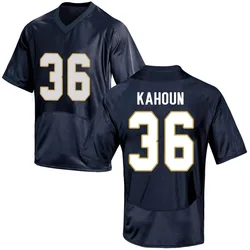 Men's Under Armour Bodie Kahoun Notre Dame Fighting Irish Game Navy Blue Football College Jersey