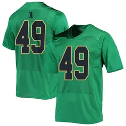 Men's Under Armour Charles Du Notre Dame Fighting Irish Replica Green Football Jersey