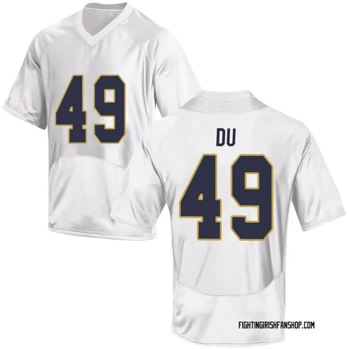 Men's Under Armour Charles Du Notre Dame Fighting Irish Replica White Football College Jersey