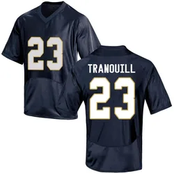 Men's Under Armour Drue Tranquill Notre Dame Fighting Irish Game Navy Blue Football College Jersey