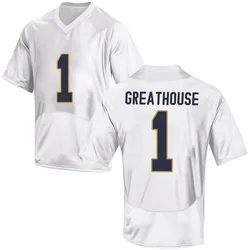 Men's Under Armour Jaden Greathouse Notre Dame Fighting Irish Replica White Football College Jersey