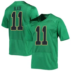 Men's Under Armour Jadon Blair Notre Dame Fighting Irish Replica Green Football Jersey