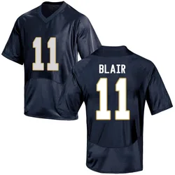Men's Under Armour Jadon Blair Notre Dame Fighting Irish Replica Navy Blue Football College Jersey