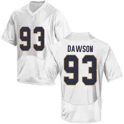 Men's Under Armour Jared Dawson Notre Dame Fighting Irish Replica White Football College Jersey