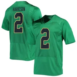 Men's Under Armour Jayden Harrison Notre Dame Fighting Irish Replica Green Football Jersey