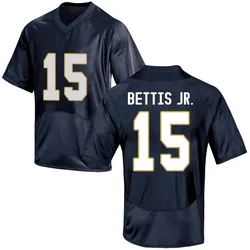 Men's Under Armour Jerome Bettis Jr. Notre Dame Fighting Irish Replica Navy Blue Football College Jersey