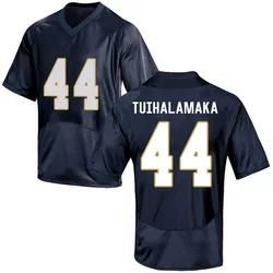 Men's Under Armour Junior Tuihalamaka Notre Dame Fighting Irish Replica Navy Blue Football College Jersey