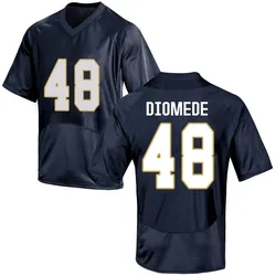 Men's Under Armour Marcello Diomede Notre Dame Fighting Irish Replica Navy Blue Football College Jersey