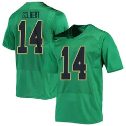 Men's Under Armour Micah Gilbert Notre Dame Fighting Irish Replica Green Football Jersey