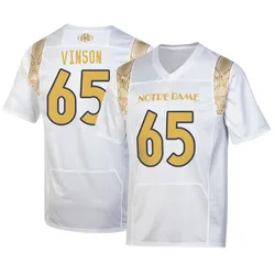 Men's Under Armour Michael Vinson Notre Dame Fighting Irish Replica White 2022 Shamrock Series Jersey