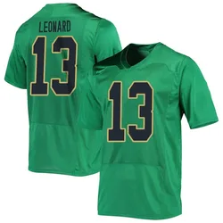 Men's Under Armour Riley Leonard Notre Dame Fighting Irish Replica Green Football Jersey