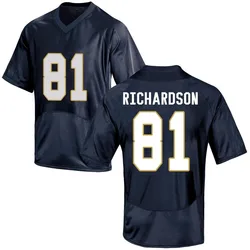 Men's Under Armour Scrap Richardson Notre Dame Fighting Irish Game Navy Blue Football College Jersey