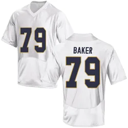 Men's Under Armour Tosh Baker Notre Dame Fighting Irish Game White Football College Jersey