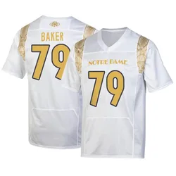 Men's Under Armour Tosh Baker Notre Dame Fighting Irish Replica White 2022 Shamrock Series Jersey