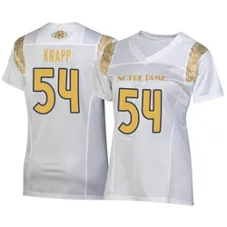 Women's Under Armour Anthonie Knapp Notre Dame Fighting Irish Replica White 2022 Shamrock Series Jersey