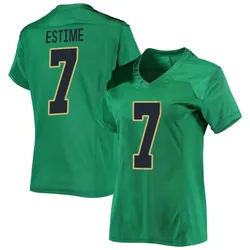Women's Under Armour Audric Estime Notre Dame Fighting Irish Replica Green Football Jersey