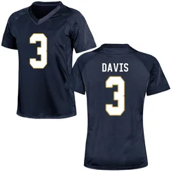 Women's Under Armour Avery Davis Notre Dame Fighting Irish Game Navy Blue Football College Jersey