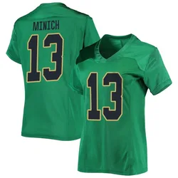 Women's Under Armour Ben Minich Notre Dame Fighting Irish Replica Green Football Jersey