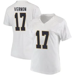 Women's Under Armour Brenan Vernon Notre Dame Fighting Irish Game White Football College Jersey