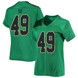 Women's Under Armour Charles Du Notre Dame Fighting Irish Replica Green Football Jersey
