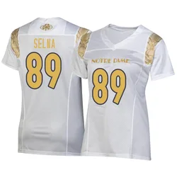 Women's Under Armour Charlie Selna Notre Dame Fighting Irish Replica White 2022 Shamrock Series Jersey