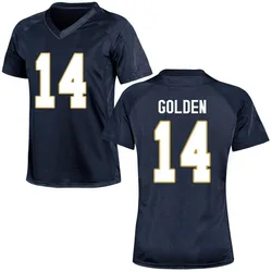Women's Under Armour Dallas Golden Notre Dame Fighting Irish Game Navy Blue Football College Jersey