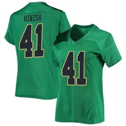 Women's Under Armour Donovan Hinish Notre Dame Fighting Irish Replica Green Football Jersey