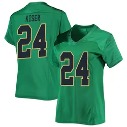 Women's Under Armour Jack Kiser Notre Dame Fighting Irish Replica Green Football Jersey