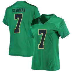 Women's Under Armour Jalen Stroman Notre Dame Fighting Irish Replica Green Football Jersey