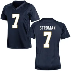 Women's Under Armour Jalen Stroman Notre Dame Fighting Irish Replica Navy Blue Football College Jersey