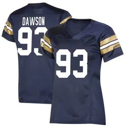 Women's Under Armour Jared Dawson Notre Dame Fighting Irish Premier Navy Replica 2021 Shamrock Series Football Jersey