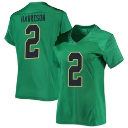 Women's Under Armour Jayden Harrison Notre Dame Fighting Irish Replica Green Football Jersey