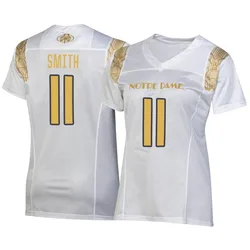 Women's Under Armour KK Smith Notre Dame Fighting Irish Replica White 2022 Shamrock Series Jersey