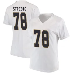 Women's Under Armour Owen Strebig Notre Dame Fighting Irish Game White Football College Jersey