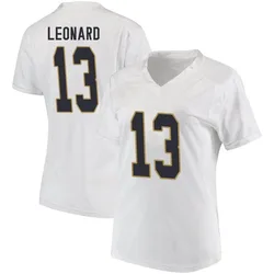 Women's Under Armour Riley Leonard Notre Dame Fighting Irish Game White Football College Jersey