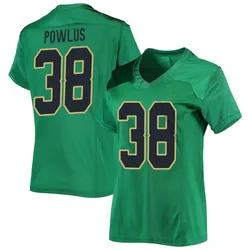 Women's Under Armour Tommy Powlus Notre Dame Fighting Irish Replica Green Football Jersey