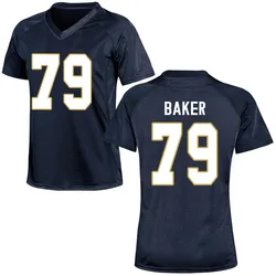 Women's Under Armour Tosh Baker Notre Dame Fighting Irish Replica Navy Blue Football College Jersey