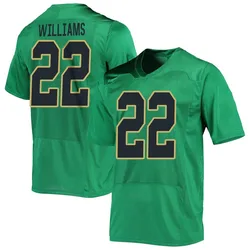 Youth Under Armour Aneyas Williams Notre Dame Fighting Irish Replica Green Football Jersey