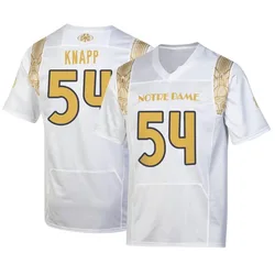 Youth Under Armour Anthonie Knapp Notre Dame Fighting Irish Replica White 2022 Shamrock Series Jersey