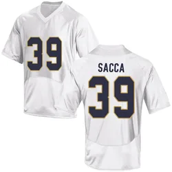 Youth Under Armour Anthony Sacca Notre Dame Fighting Irish Game White Football College Jersey