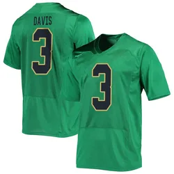 Youth Under Armour Avery Davis Notre Dame Fighting Irish Replica Green Football Jersey