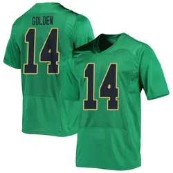 Youth Under Armour Dallas Golden Notre Dame Fighting Irish Replica Gold Green Football Jersey
