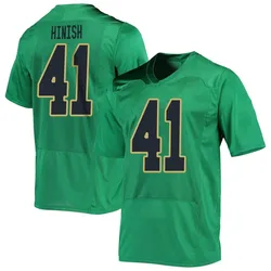 Youth Under Armour Donovan Hinish Notre Dame Fighting Irish Replica Green Football Jersey