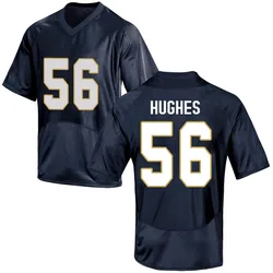 Youth Under Armour Elijah Hughes Notre Dame Fighting Irish Game Navy Blue Football College Jersey