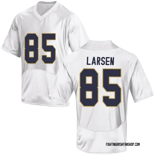 Youth Under Armour Jack Larsen Notre Dame Fighting Irish Game White Football College Jersey