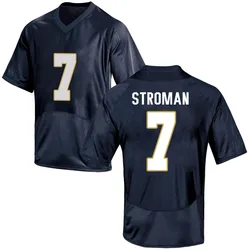 Youth Under Armour Jalen Stroman Notre Dame Fighting Irish Replica Navy Blue Football College Jersey