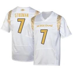 Youth Under Armour Jalen Stroman Notre Dame Fighting Irish Replica White 2022 Shamrock Series Jersey