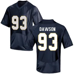 Youth Under Armour Jared Dawson Notre Dame Fighting Irish Replica Navy Blue Football College Jersey