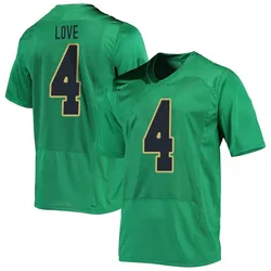 Youth Under Armour Jeremiyah Love Notre Dame Fighting Irish Replica Green Football Jersey